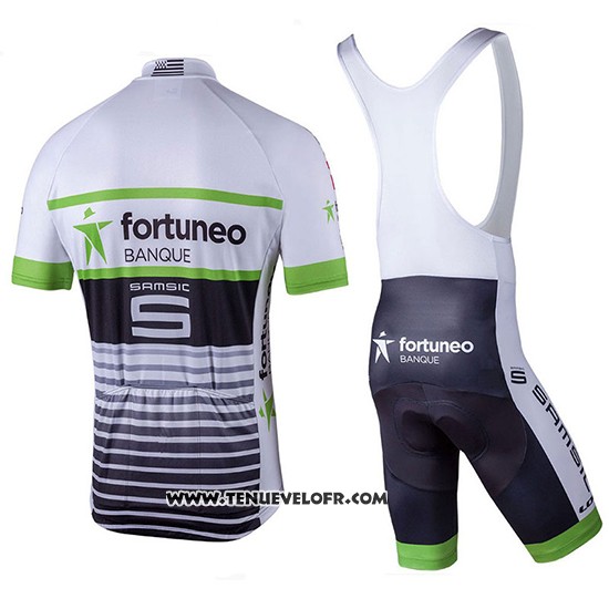 2018 Maillot Ciclismo Fortuneo Samsic Blanc Manches Courtes et Cuissard